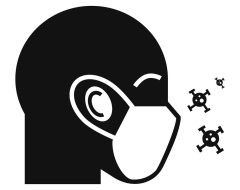 Protective air face mask icon. Simple illustration of protective air face mask vector icon for web design isolated on white background