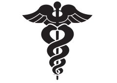 Vector illustration of a black medical symbol